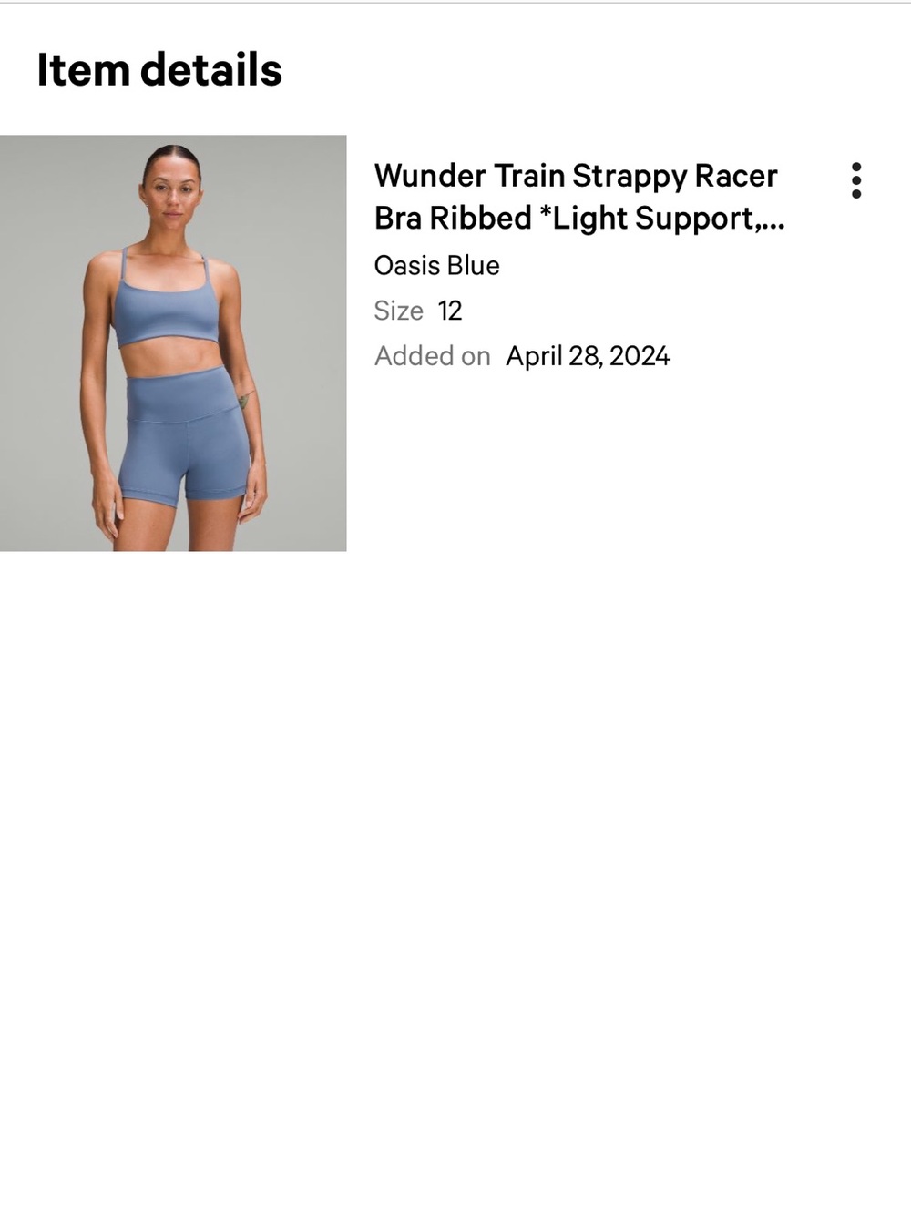 Ribbed Strappy Racer Bra & High-Rise Shorts Set - Oasis Blue
